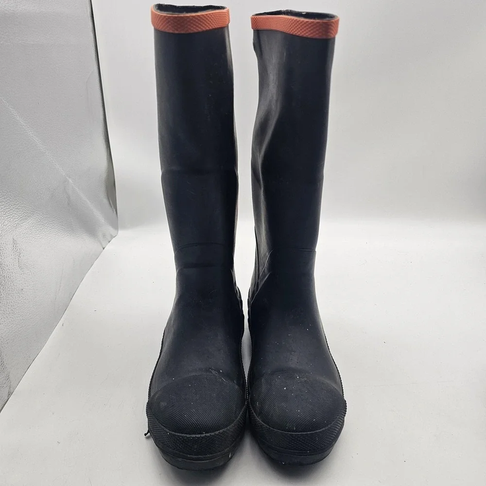 Brazos Boots Mens Size 7 Black Rubber Waterproof Work Rain FWBWRE1035 Safety